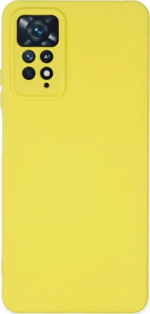 Redmi Note 11 Kılıf Nano Içi Kadife Silikon - Sarı-(5796)