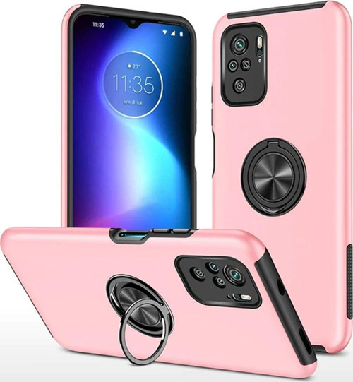 Poco F3 Kılıf Elit Yüzüklü Kapak - Pembe-(5796)