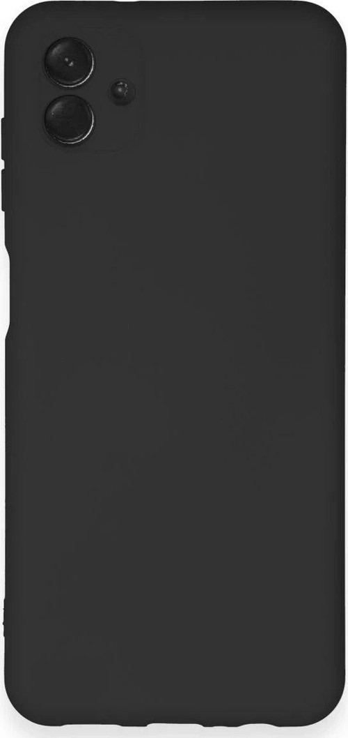 Galaxy A04 Kılıf Nano Içi Kadife Silikon - Siyah-(5796)