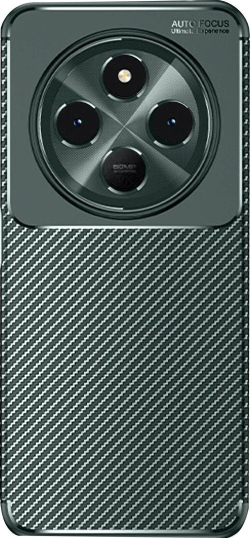 Redmi 14C Kılıf Auto Focus Karbon Kapak - Koyu Yeşil-(5796)