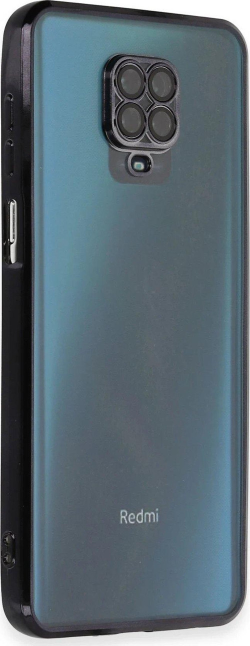 Redmi Note 9 Kılıf Lensli Silikon - Siyah-(5796)