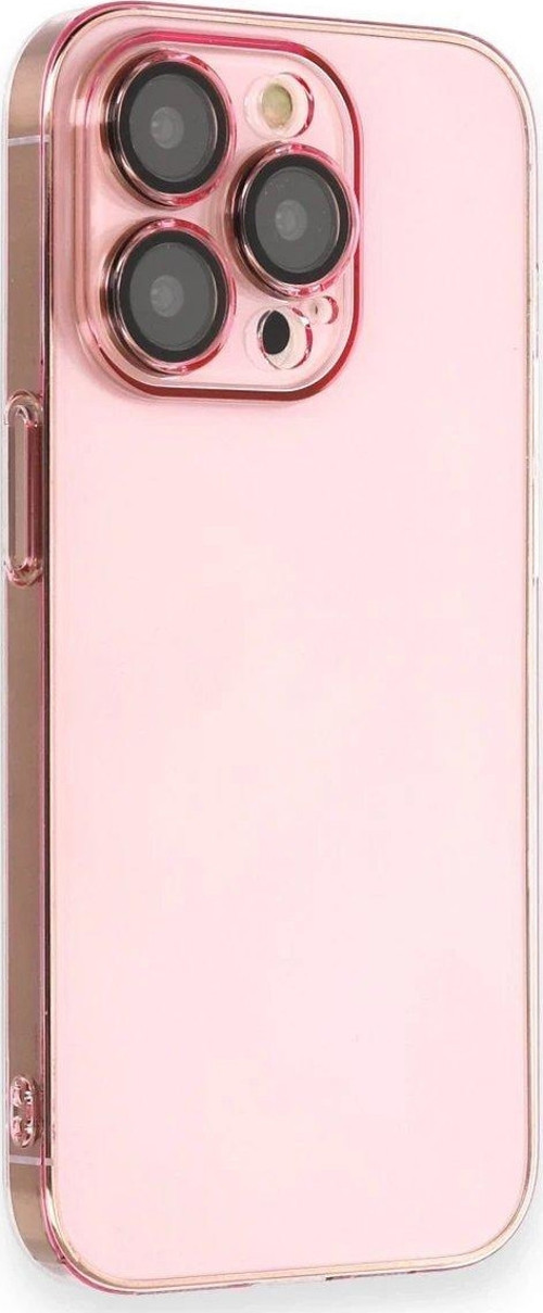 Iphone 14 Kılıf Armada Lensli Kapak - Rose Gold-(5796)