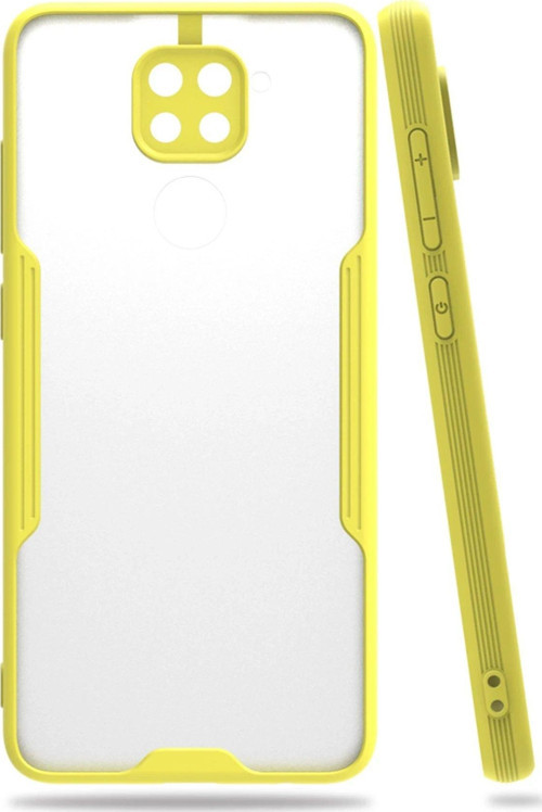 Redmi Note 9 Kılıf Platin Silikon - Sarı-(5796)