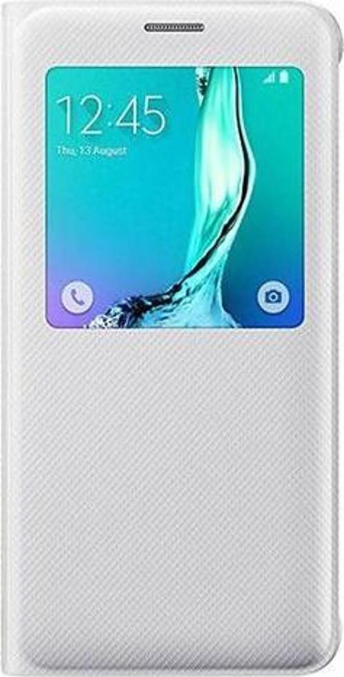 Galaxy S6 Edge Plus ile Uyumlu Kılıf S View Cover EF-CG928PWEGTR Beyaz (Out)