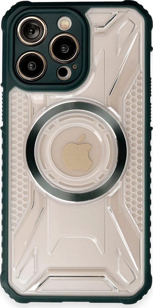 Iphone 13 Kılıf Prag Magneticsafe Kapak - Koyu Yeşil-(5796)