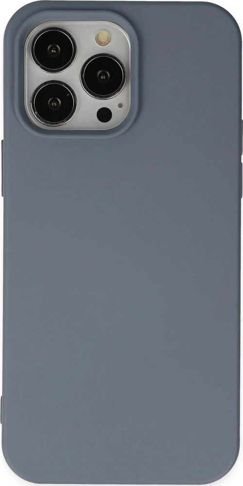 Iphone 15 Kılıf Nano Içi Kadife Silikon - Gri-(5796)