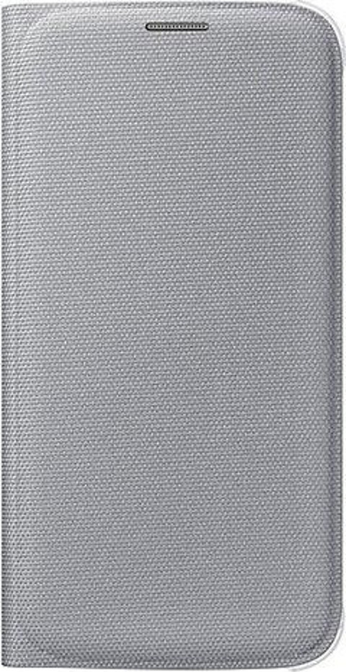 Galaxy S6 ile Uyumlu Flip Wallet (Tekstil) Gri EF-WG920BSEGWW