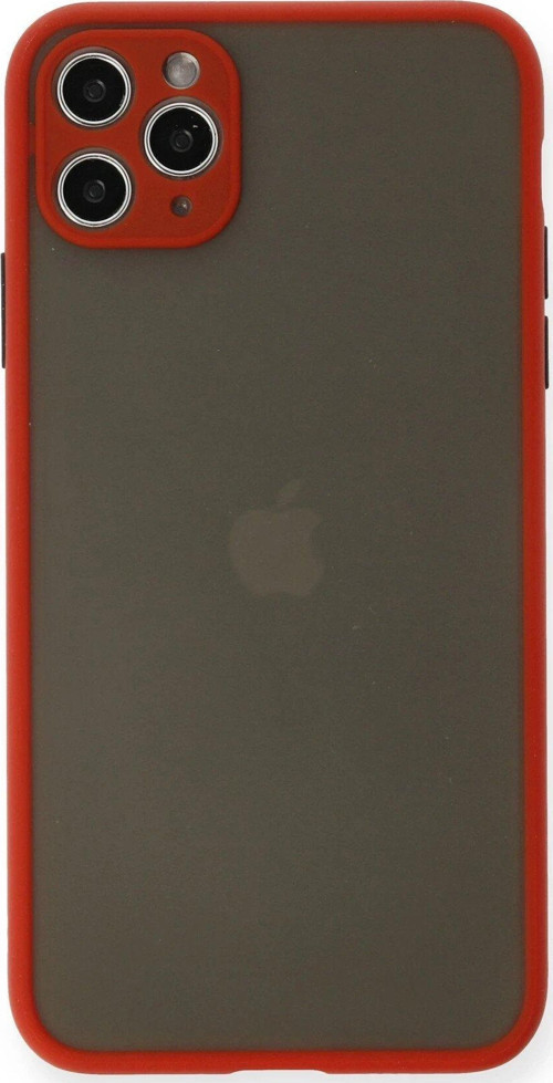 Iphone 11 Kılıf Montreal Silikon Kapak - Kırmızı-(5796)