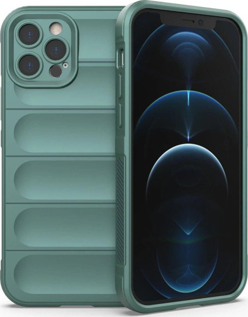 Iphone 12 Kılıf Optimum Silikon - Koyu Yeşil-(5796)
