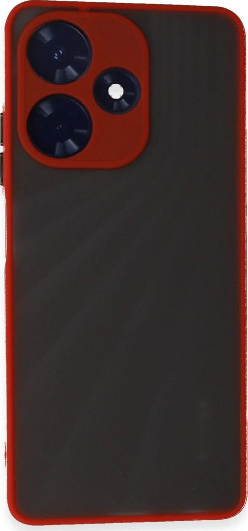 İnfinix Hot 30 4G Kılıf Montreal Silikon Kapak - Kırmızı-(5796)