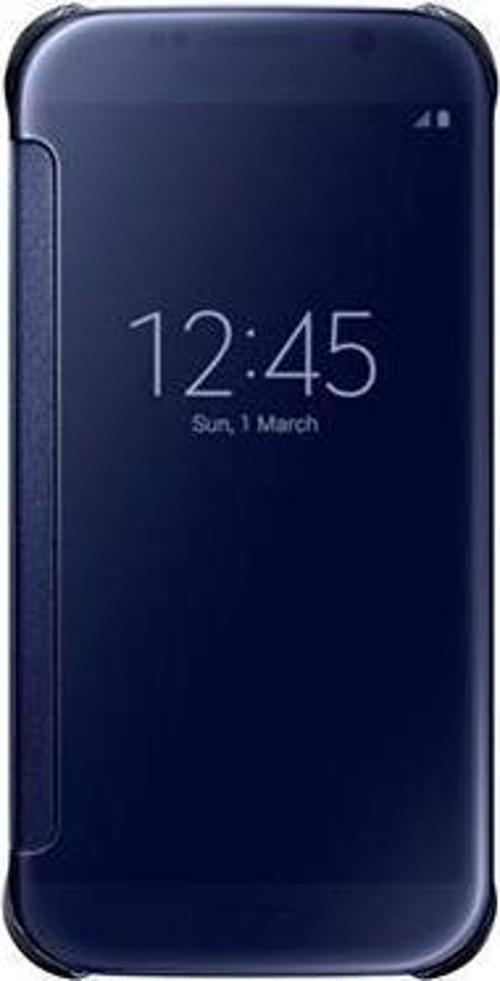 Galaxy S6 ile Uyumlu Clear View Cover Siyah EF-ZG920BBEGWW (Out)