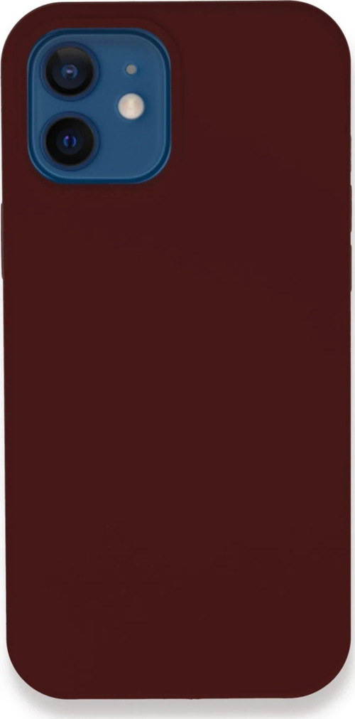 Iphone 12 Kılıf Lansman Legant Silikon - Bordo-(5796)