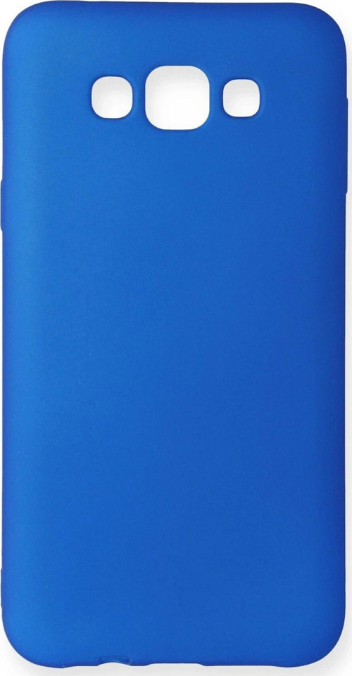 Galaxy E7 Kılıf First Silikon - Mavi-(5796)