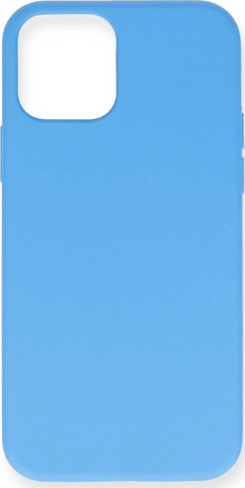 Iphone 12 Kılıf Nano Içi Kadife Silikon- Mavi-(5796)