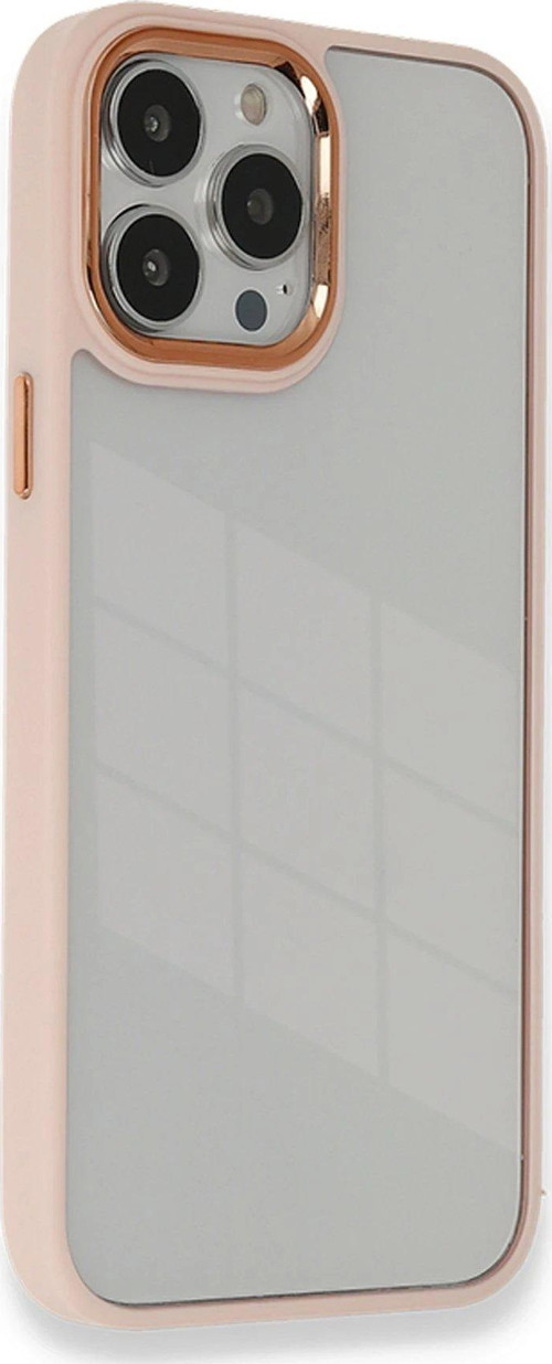 Iphone 14 Kılıf Dora Kapak - Pudra-(5796)