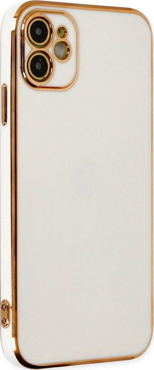 Iphone 12 Kılıf Volet Silikon - Beyaz-(5796)