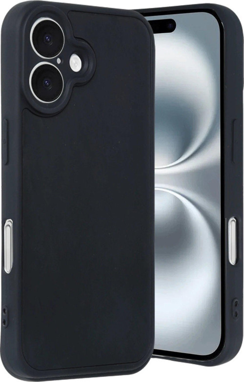 Iphone 16 Kılıf Aras Deri Kapak - Siyah-(5796)