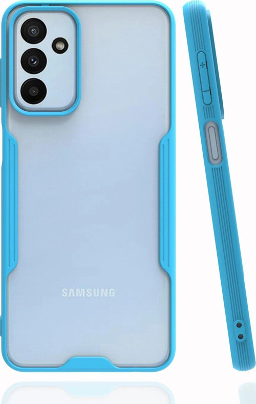 Galaxy M23 Kılıf Platin Silikon - Mavi-(5796)