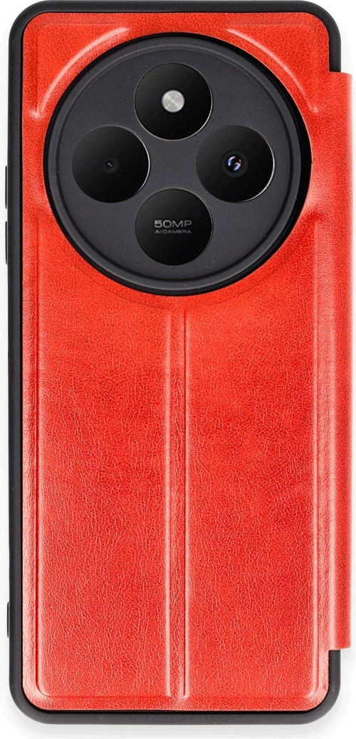 Redmi 14C Kılıf Flip Cover - Kırmızı-(5796)