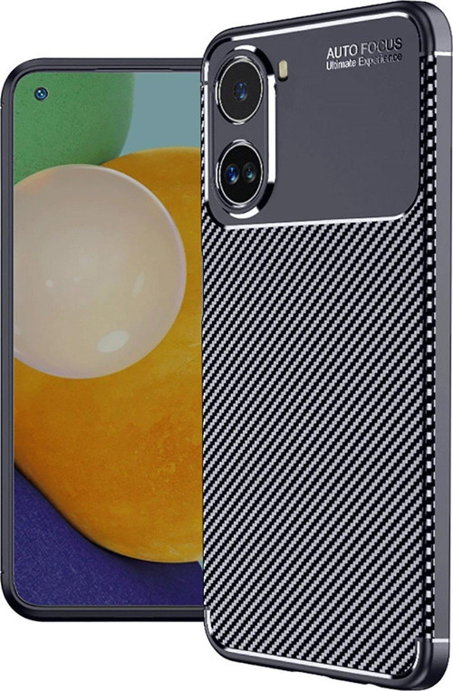 Poco X7 Kılıf Auto Focus Karbon Kapak - Lacivert-(5796)