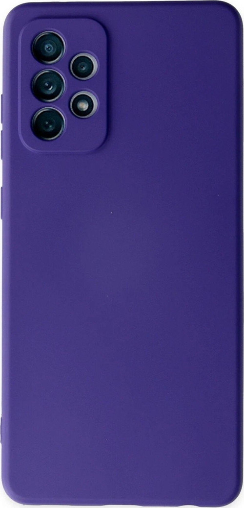 Galaxy A72 Kılıf Nano Içi Kadife Silikon - Mor-(5796)