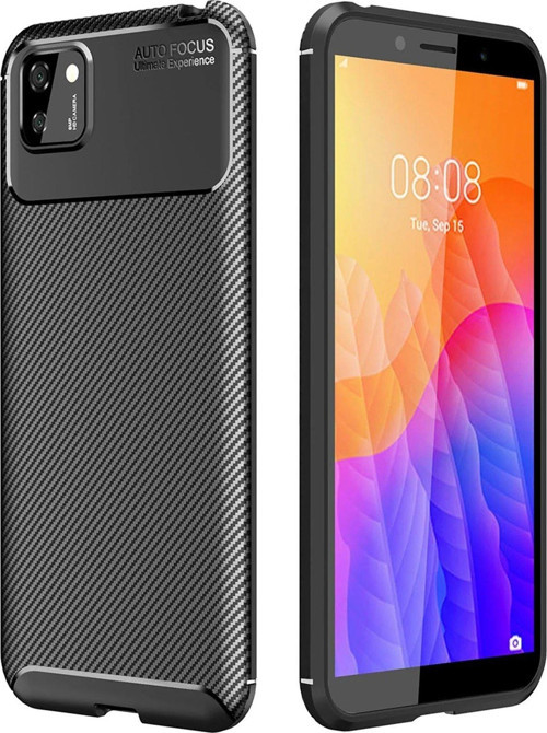 Y5P Kılıf Auto Focus Karbon Kapak - Siyah-(5796)