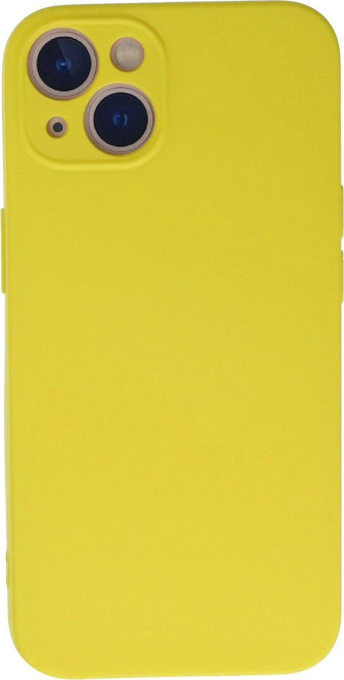 Iphone 13 Mini Kılıf Nano Içi Kadife Silikon - Sarı-(5796)