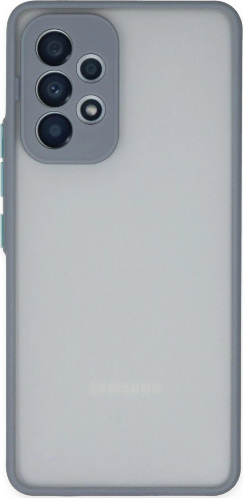 Galaxy A53 5G Kılıf Montreal Silikon Kapak - Gri-(5796)