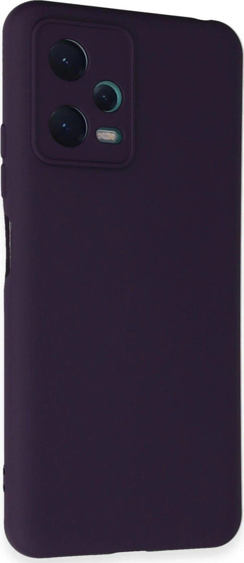 Redmi Note 12 5G Kılıf Nano Içi Kadife Silikon - Mor-(5796)