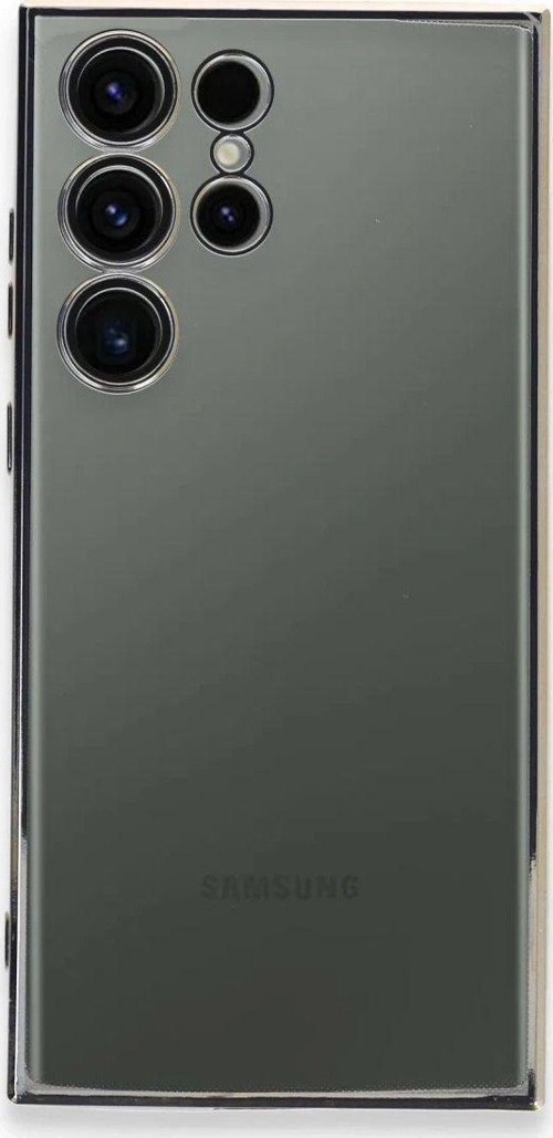 Galaxy S23 Kılıf Lensli Silikon - Gold-(5796)