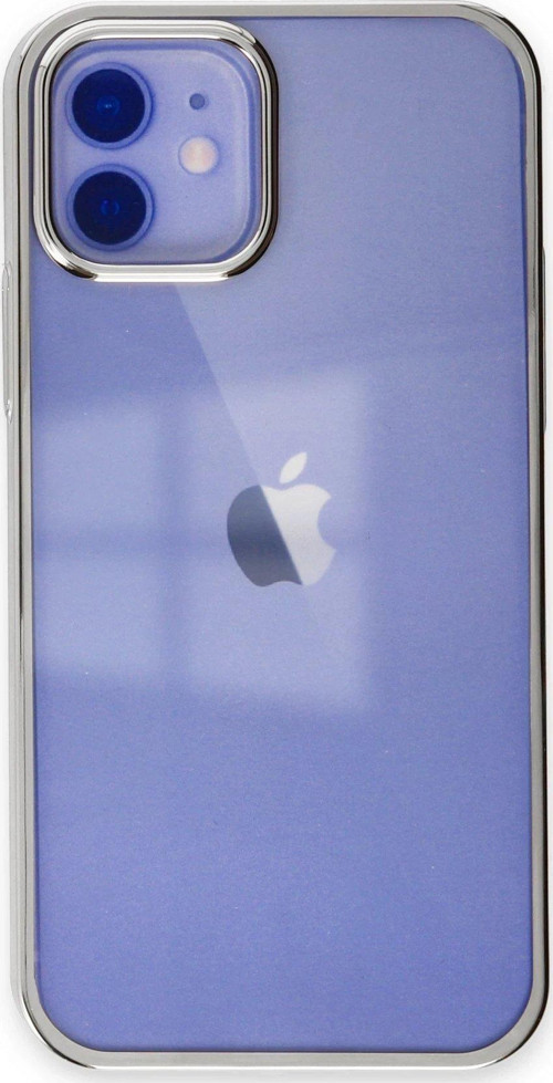 Iphone 12 Kılıf Element Silikon - Gümüş-(5796)