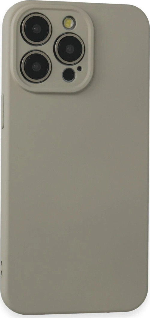Iphone 15 Kılıf Nano Içi Kadife Silikon - Beyaz Titanyum-(5796)