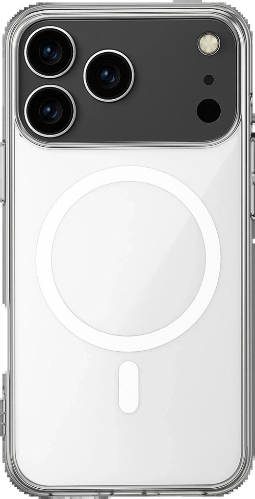 Iphone 17 Kılıf Magneticsafe Şeffaf Silikon - Şeffaf-(5796)