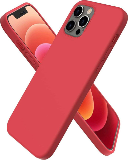 Iphone 12 Kılıf First Silikon - Kırmızı-(5796)