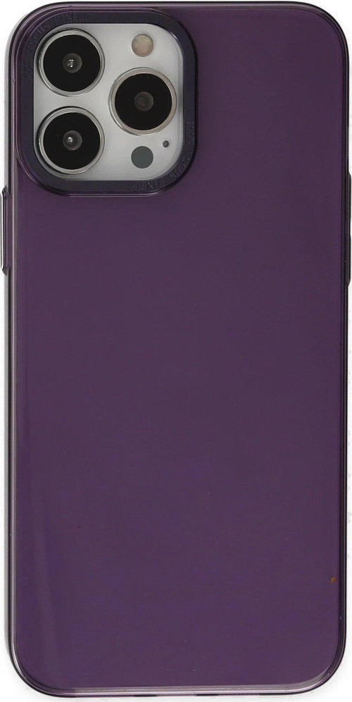 Iphone 13 Kılıf Anka Pc Sert Metal Kapak - Mor-(5796)
