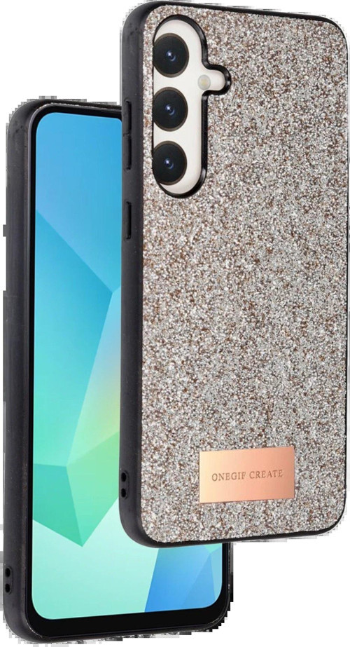 Galaxy A16 5G Bright Simli Kapak - Gold-(5796)