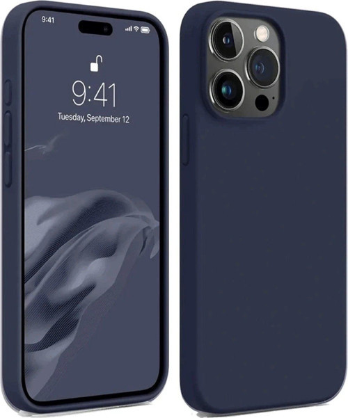 Iphone 15 Kılıf First Silikon - Lacivert-(5796)