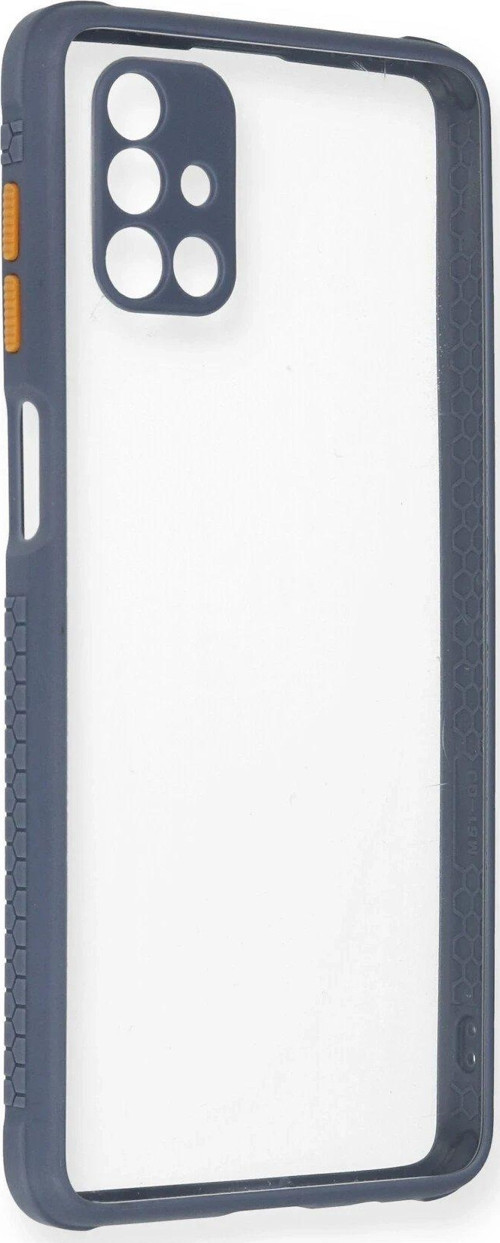 Galaxy M51 Kılıf Miami Şeffaf Silikon - Gri-(5796)