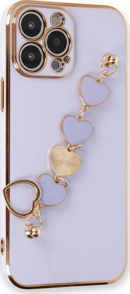 Iphone 14 Kılıf Esila Silikon - Lila-(5796)