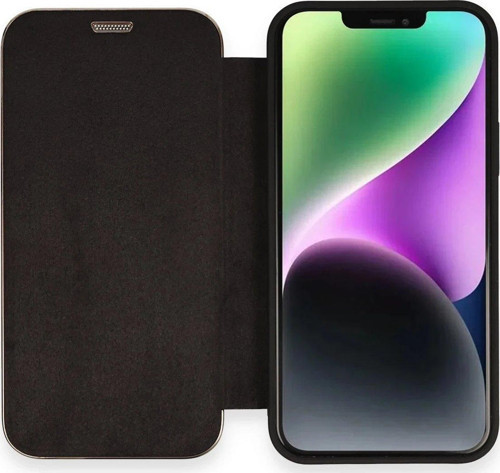 Iphone 12 Kılıf Dolpin Kapaklı - Siyah-(5796)