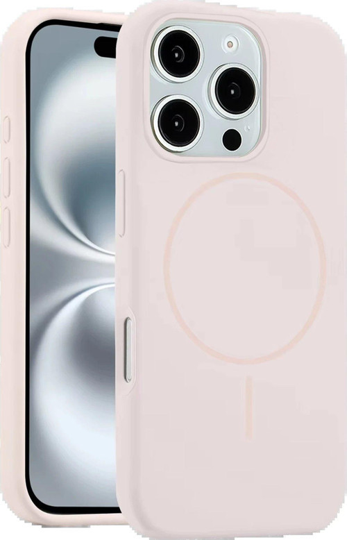 Iphone 16 Kılıf Jully Magsafe Kapak - Pembe-(5796)