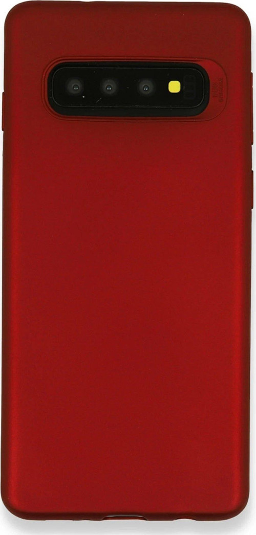 Galaxy S10 Kılıf First Silikon - Bordo-(5796)