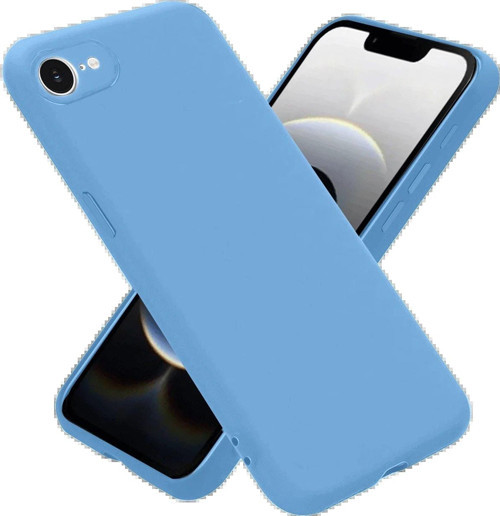Iphone 16E Kılıf Nano Içi Kadife Silikon - Mavi-(5796)