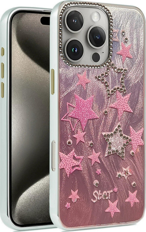 Iphone 16 Kılıf Blade Aynalı Desenli Kapak - Desen 7-(5796)