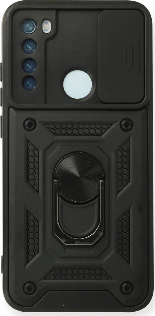 Redmi Note 8 Kılıf Pars Lens Yüzüklü Silikon - Siyah-(5796)
