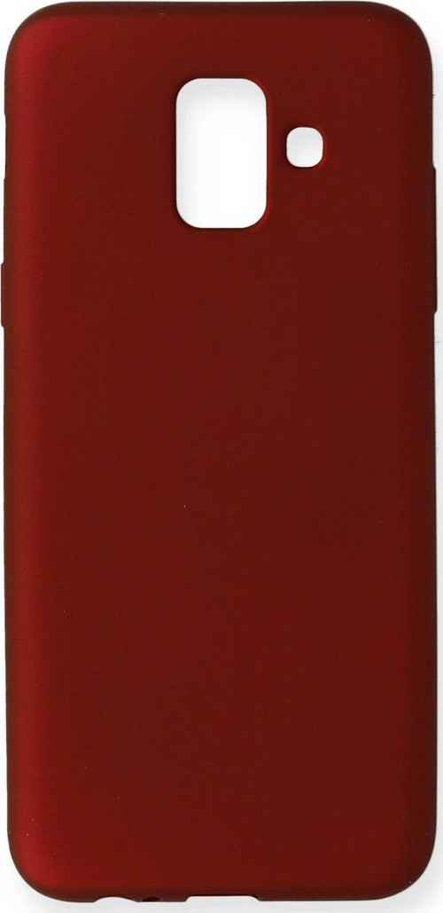 Galaxy A6 2018 Kılıf First Silikon - Bordo-(5796)