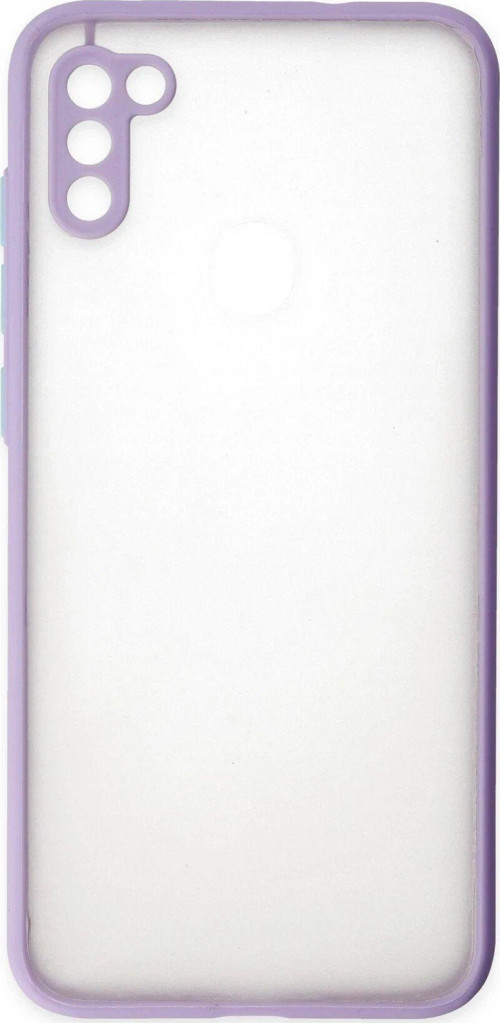 Galaxy A11 Kılıf Montreal Silikon Kapak - Mor-(5796)