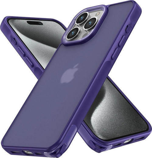 Iphone 15 Kılıf Elegant Kapak - Derin Mor-(5796)