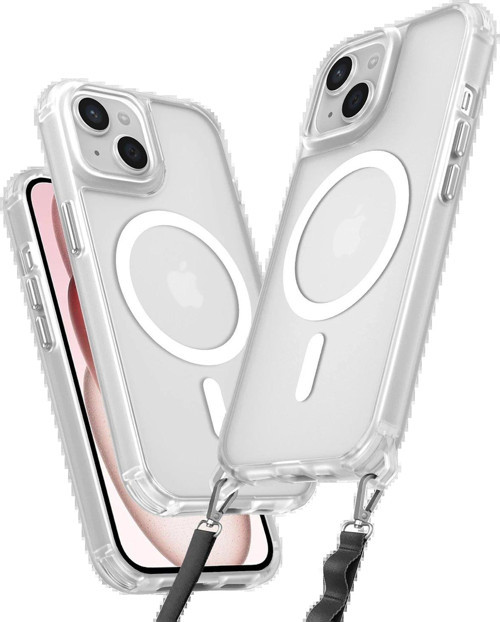 Iphone 15 Kılıf Enka Magsafe Silikon Kılıf - Şeffaf-(5796)