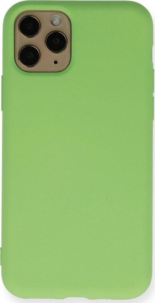 Iphone 11 Kılıf Nano Içi Kadife Silikon - Yeşil-(5796)